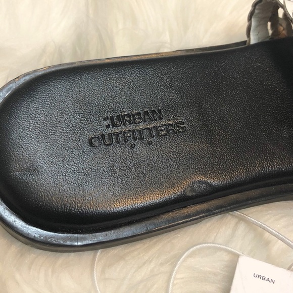 NEW Urban Outfitters Woven Leather Slide Sandals - Picture 4 of 6